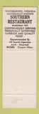 Matchbook Cover - Southern Restaurant Waynesboro VA WEAR Full Length