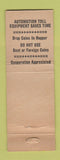Matchbook Cover - Rock Island Centennial Bridge IL WEAR Full Length