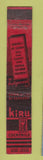 Matchbook Cover - Kiru Restaurant Los Angeles CA WORN 10 Strike