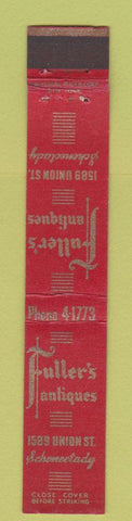 Matchbook Cover - Fuller's Antiques Schenectady NY 10 Strike