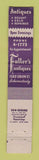 Matchbook Cover - Fuller's Antiques Schenectady NY 10 Strike