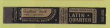 Matchbook Cover - Latin Quarter Boston MA Miami Beach FL 10 Strike