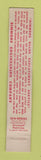 Matchbook Cover - Simmons Engineering Company Hansen Davenport IA 10 Strike
