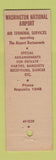 Matchbook Cover - Washington National Airport DC Terrace Dining Room Full Length