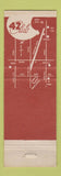 Matchbook Cover - 42 Club Restaurant John Pope Scarsdale NY WEAR