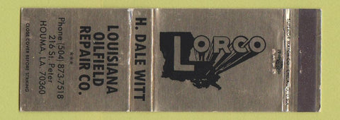 Matchbook Cover - Louisiana Oilfield Repair Houma LA LORCO