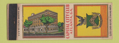 Matchbook Cover - Capital City Club Atlanta GA WEAR