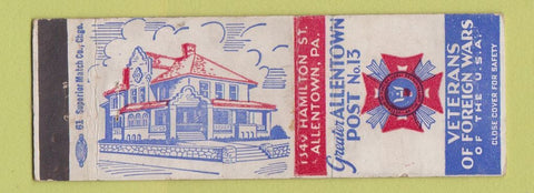 Matchbook Cover - VFW Allentown PA WEAR