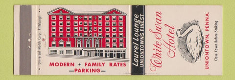 Matchbook Cover - White Swan Hotel Uniontown PA