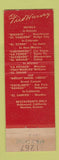Matchbook Cover - Fred Harvey Hotel Crand Canyon Naational Park AZ WEAR