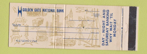 Matchbook Cover - Golden Gate National Bank San Francisco CA WEAR Full Length