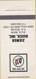 Matchbook Cover - Ziemer Buick New Holland PA 30 Strike
