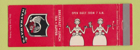 Matchbook Cover - Hathaway's Restaurant  Cincinnati OH