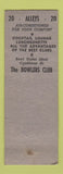 Matchbook Cover - The Bowler's Club Forest Park IL bowling WEAR
