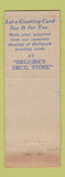 Matchbook Cover - Deguire's Drug Store North Troy NY
