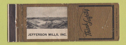 Matchbook Cover - Jefferson Mills WEAR