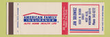 Matchbook Cover - American Family Insurance Jim Solowicz West Allis WI