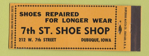 Matchbook Cover - 7th St Shoe Shop Dubuque IA Full Length