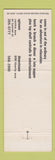 Matchbook Cover - Top Shelf Food and Drink  Full Length