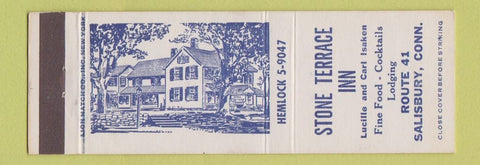 Matchbook Cover - Stone Terrace Inn Salisbury CT
