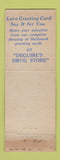 Matchbook Cover - Deguire's Drug Store North Troy NY