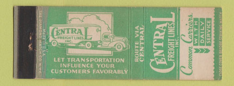 Matchbook Cover - Central Freight Lines trucking WEAR