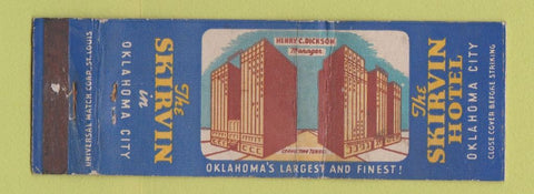 Matchbook Cover - Skirvin Hotel Oklahoma City OK WEAR Full Length