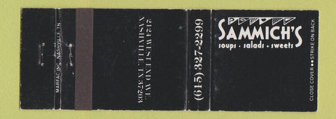 Matchbook Cover - Sammich's Restaurant Nashville TN WEAR