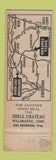 Matchbook Cover - Greyhound Post House Shell Chateau Willmantic CT Hopkinton RI
