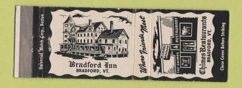 Matchbook Cover - Chimes Restaurant Bradford VT