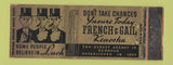 Matchbook Cover - French & Gail Insurance Kenosha WI WEAR