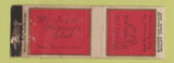Matchbook Cover - Western Women's Club San Francisco CA DQ TRIMMED WEAR
