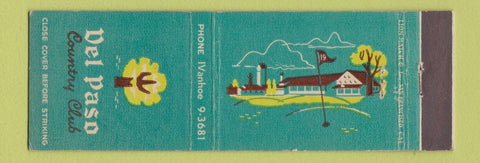 Matchbook Cover - Des Paso Country Club