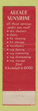 Matchbook Cover - Arcade Sunshine Cleaning