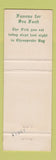 Matchbook Cover - King of the Sea Restaurant New York City  Full Length