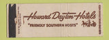Matchbook Cover - Howard Dayton Hotels WORN FL GA