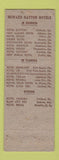 Matchbook Cover - Howard Dayton Hotels WORN FL GA