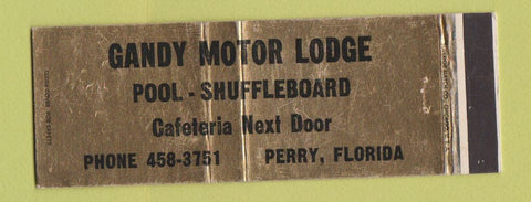 Matchbook Cover - Gandy Motor Lodge Perry FL WEAR Full Length