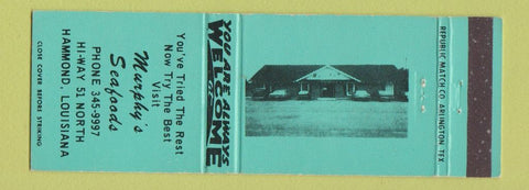 Matchbook Cover - Murphy's Seafood Hammond LA TEAL