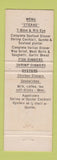 Matchbook Cover - Murphy's Seafood Hammond LA BLUE