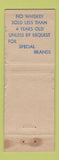 Matchbook Cover - Crystal Cafe Louisville KY Henry Clay Hotel WORN