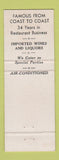 Matchbook Cover - Louis Pappas Riverside Restaurant Tarpon Springs FL