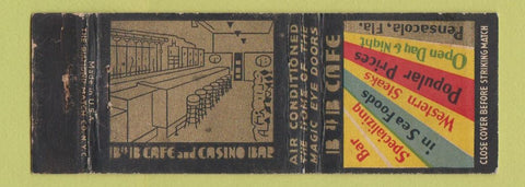 Matchbook Cover - B&B Cafe Pensacola FL WEAR