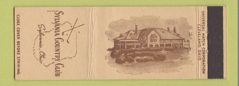 Matchbook Cover - Sylvania Country Club OH