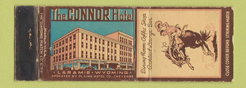 Matchbook Cover - Conner Hotel Laramie WY WEAR