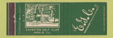 Matchbook Cover - Evanston Golf Club Skokie IL