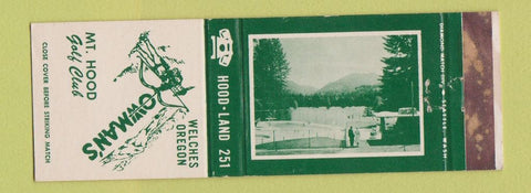 Matchbook Cover - Bowman's Moutn Hood Golf Club Welches OR WEAR