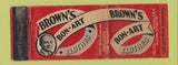 Matchbook Cover - Brown's Bon Art Men's Clothes Minneapolis MN WEAR