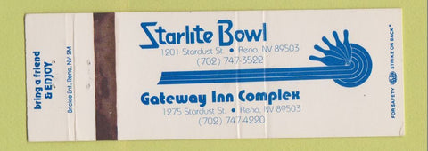 Matchbook Cover - Starlite Bowling Gateway Inn Reno NV WEAR Full Length
