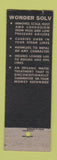Matchbook Cover - Wonder Solv Camden NJ solvent SAMPLE Full Length